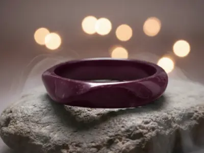 Plum Curve Bangle